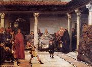 Sir Lawrence Alma-Tadema,OM.RA,RWS The Education of the Children of Clovis Sweden oil painting artist